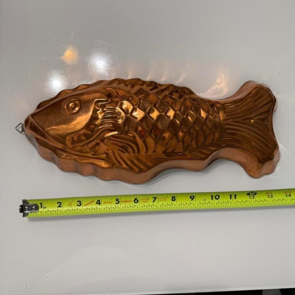 Vintage copper fish wall art ✨‎ mid century kitchen decor nautical